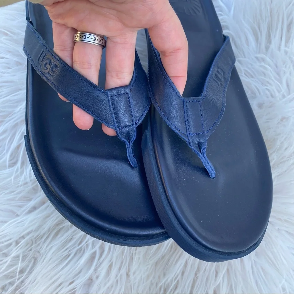 Ugg Bennison II Navy Thong Sandals 10 men’s 43 EU